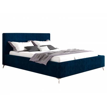 Łóżko tapicerowane z pojemnikiem 200 x 200 cm BENICI